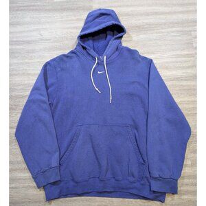 Vintage Nike Center Swoosh Hoodie Men's Large Y2K Silver Tag Rare Blue